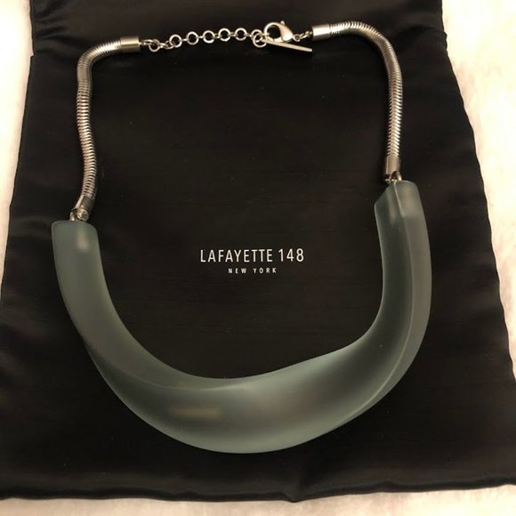 Lafayette 148 Lucite Necklace - Muted Green in color - Weight-114 Grams - Picture 2 of 7